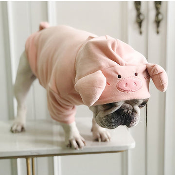 Autumn New Puppy Dog Clothes Cute Pink Pig Shape Funny Velvet Costumes For Small Medium Dog Clothing French Bulldog Hoodie Teddy daiiibabyyy